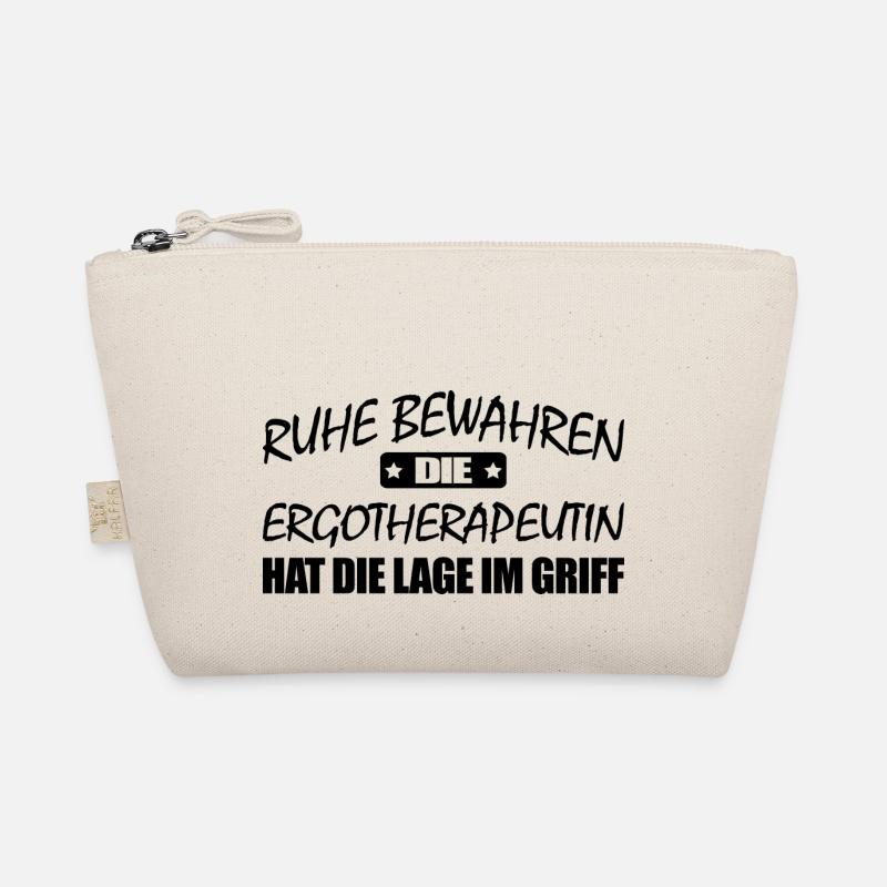 Ergotherapeutin-Ruhe bewahren-entspann dich - Bio-Täschchen - Natur
