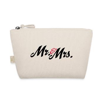 Tolles Design für das Brautpaar, Mr and Mrs - Bio-Täschchen - Natur - Vorne