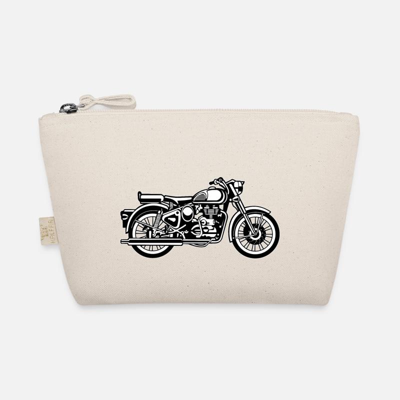 Motorcycle / Motorcycle 02_black white Organic Pouch