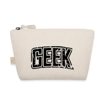 Geek vintage distressed lettering - Organic Pouch - nature - Front