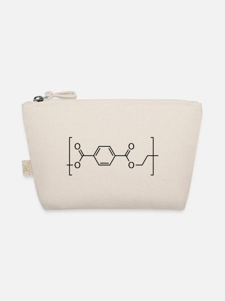 Polyethylenterephthalat (PET) -Molekül. - Bio-Täschchen - Natur - Vorne