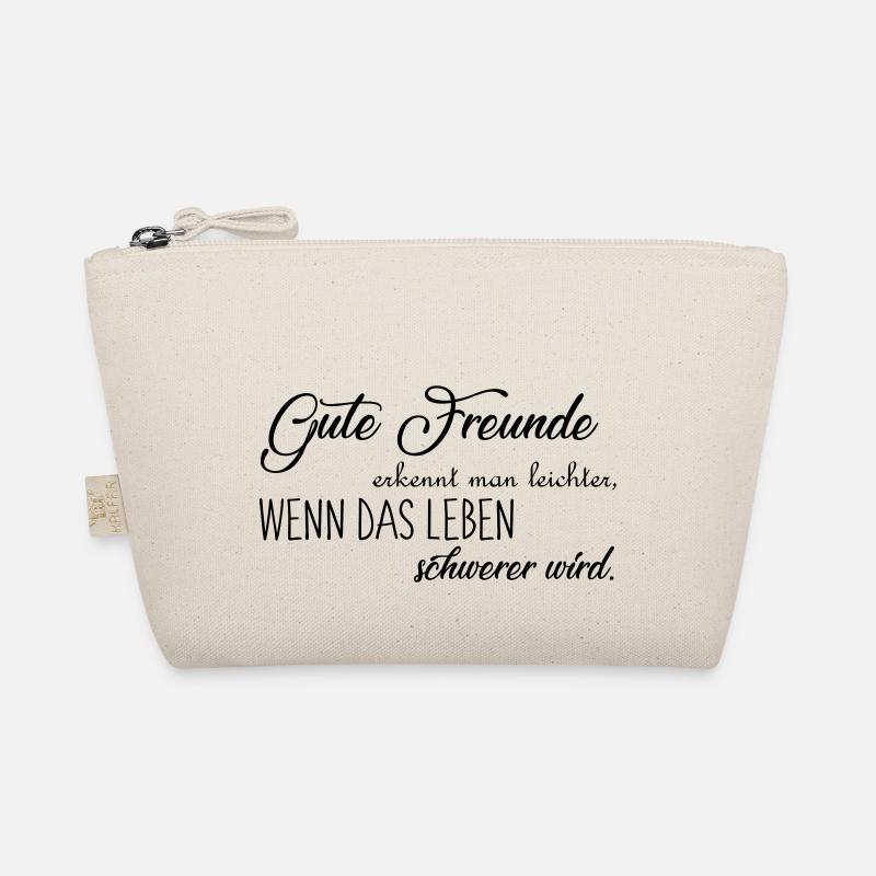 Gute Freunde erkennt man Freundschaft Geschenk Bio-Täschchen