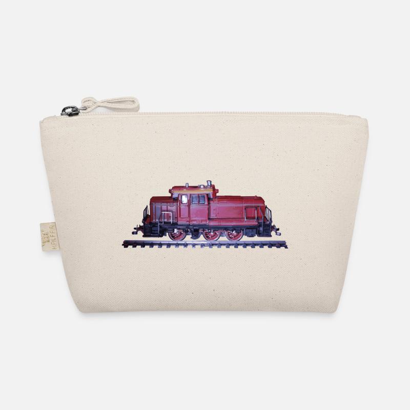Diesel Rangier Lokomotive - Bio-Täschchen - Natur