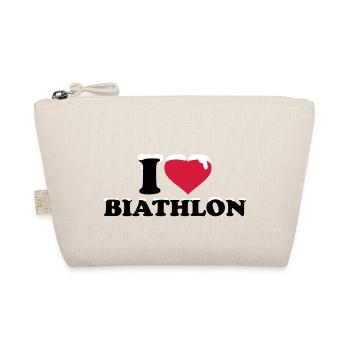 I love Biathlon - Organic Pouch - nature - Front