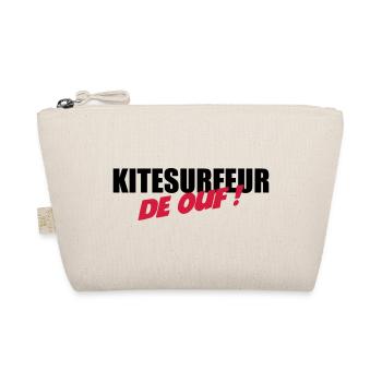Kiteboarding Kitesurfing Kitesurf Kitesurfer Kiter - Organic Pouch - nature - Front
