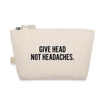 give head, not headaches - Bio-Täschchen - Natur - Vorne