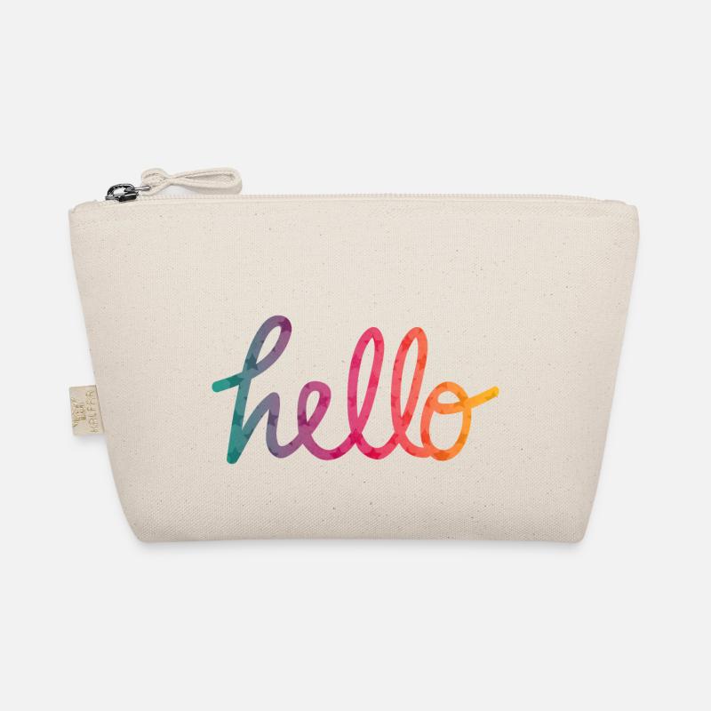 Hello Typografie Regenbogen Bio-Täschchen