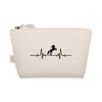 Horse rearing up heartbeat ride EKG equestrian sport - Organic Pouch - nature - Front