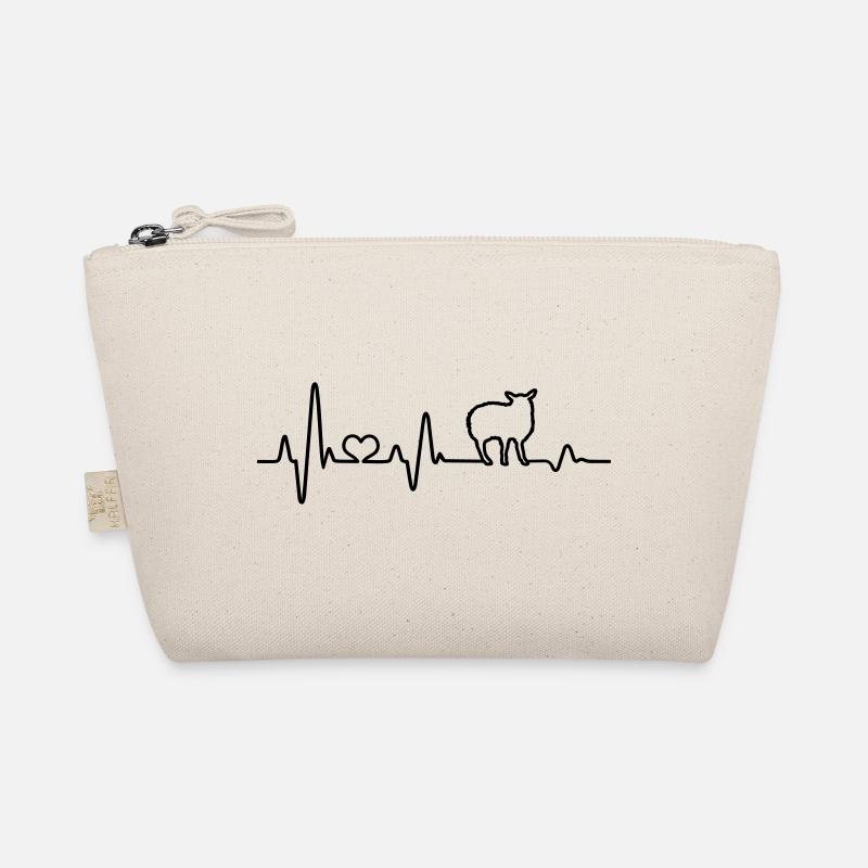 Sheep heartbeat shepherd gift idea ram Organic Pouch