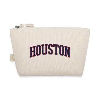 Houston Varsity Bow Lettering - Organic Pouch - nature - Front