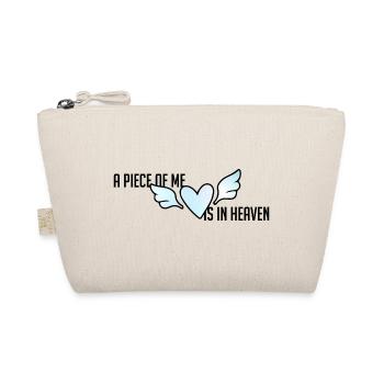 Mourning for the son Sternenkind Farewell Heart Love - Organic Pouch - nature - Front