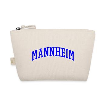 Mannheim Lettering Blue White - Organic Pouch - nature - Front