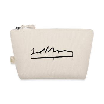 Urban silhouette with lace row - Organic Pouch - nature - Front