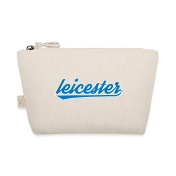 Leicester Blue Script Design - Organic Pouch - nature - Front