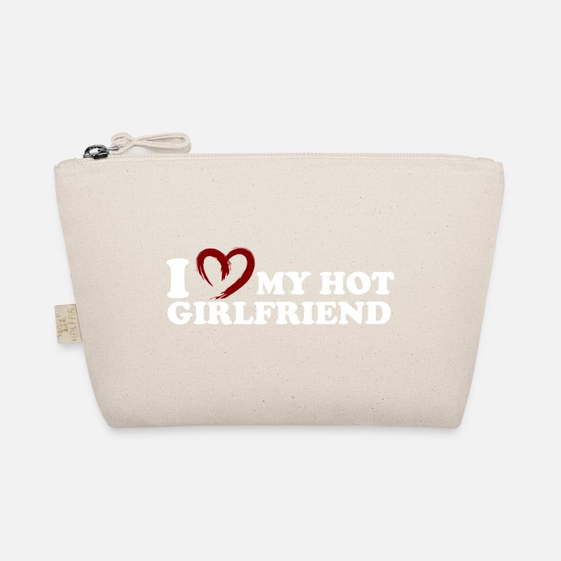 I Love My Hot Girlfriend Design - Bio-Täschchen - Natur