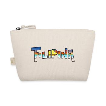 Filipina guapa beach with sunset, black - Organic Pouch - nature - Front