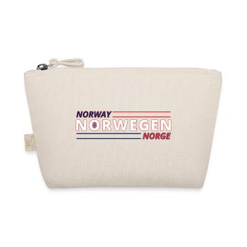 Norwegen Flaggenstil Typografie - Bio-Täschchen - Natur - Vorne