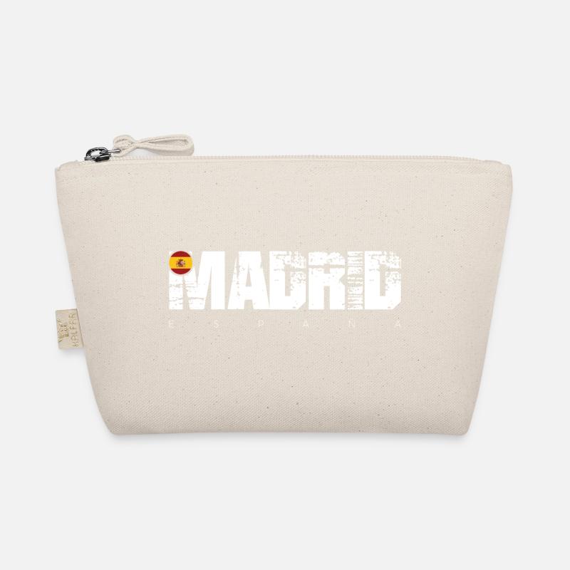 Distressed Made in Spain Typography Organic Pouch