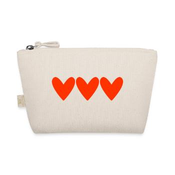 HEART. HEARTS. VALENTINE'S DAY. LOVE. LOVE. COUPLE. - Organic Pouch - nature - Front