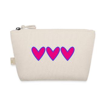HEART. HEARTS. VALENTINE'S DAY. LOVE. LOVE. COUPLE. - Organic Pouch - nature - Front