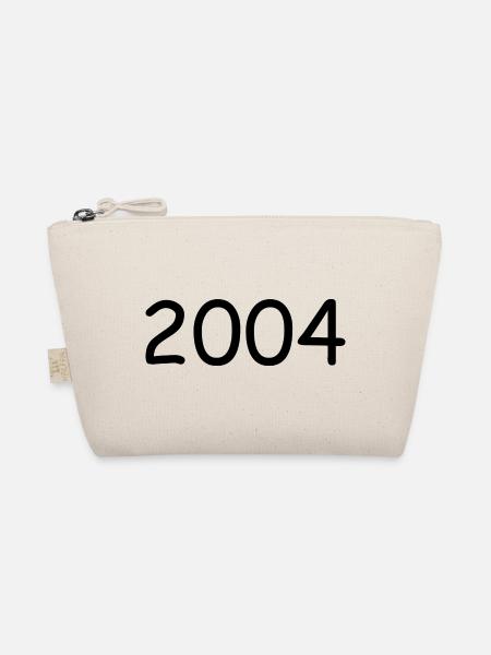 2004 20th birthday year black - Organic Pouch - nature - Front