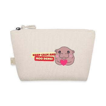 Moo Deng Loves You - Bio-Täschchen - Natur - Vorne