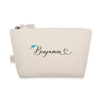 Benjamin Name Vorname Kalligrafieherz - Bio-Täschchen - Natur - Vorne