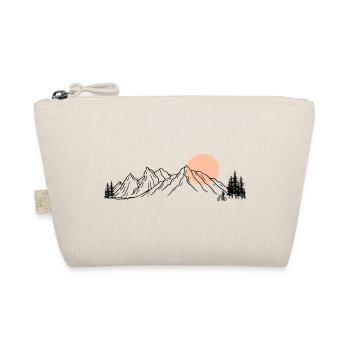 Sunset Ride Line Art on Black - Organic Pouch - nature - Front