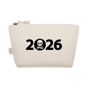 Pirat 2026, Totenkopf 2026, Halloween 2026 - Bio-Täschchen - Natur - Vorne