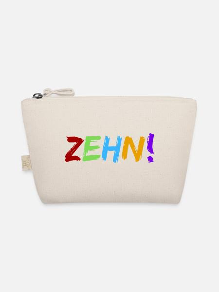 Zehn!  - Bio-Täschchen - Natur - Vorne