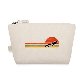 Retro Sunset Jump Figure - Organic Pouch - nature - Front