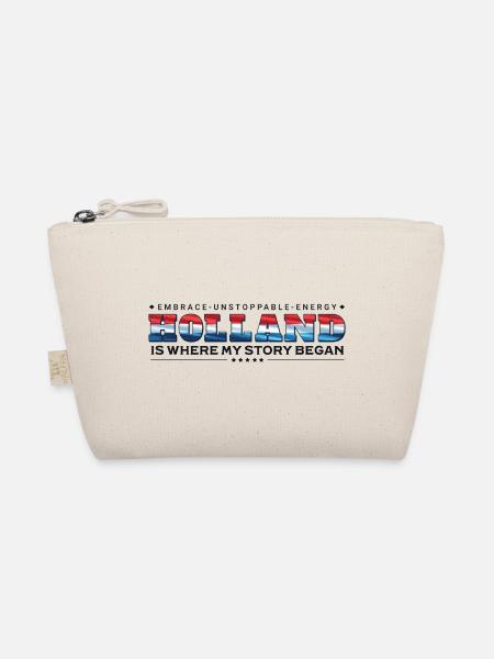 Holland Where My Story Began - Organic Pouch - nature - Front