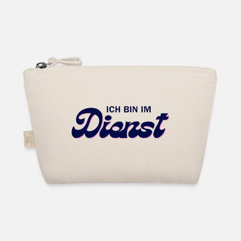 Ich bin im Dienst – Pink Script Bio-Täschchen