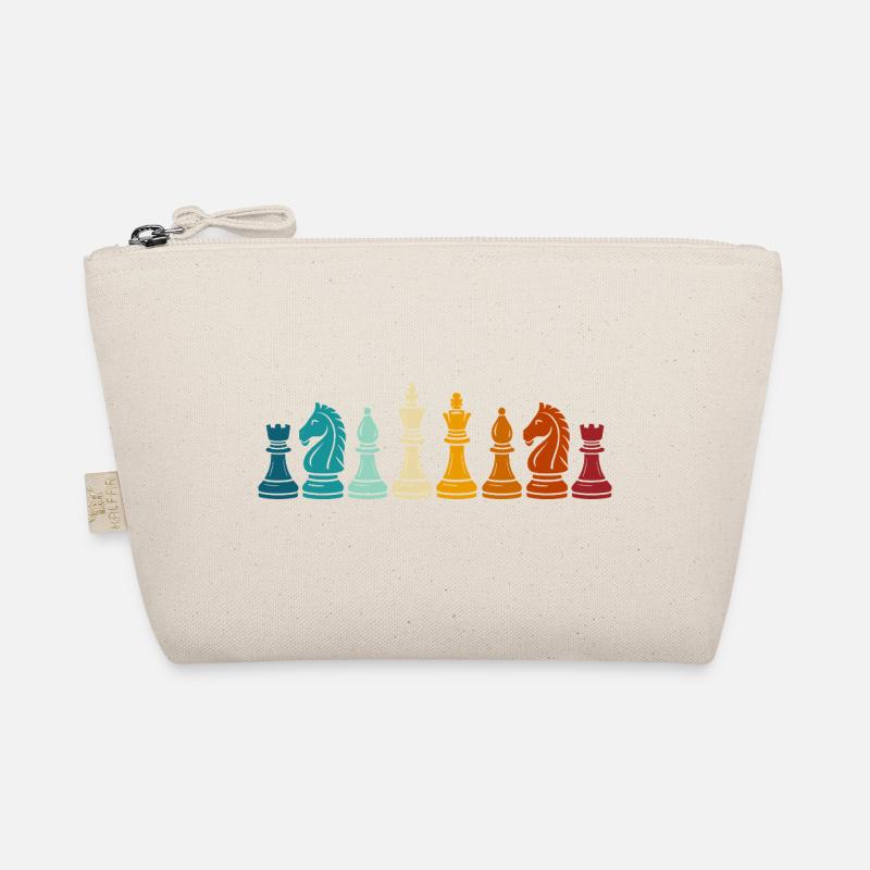 Rainbow Chess Game Pieces Organic Pouch