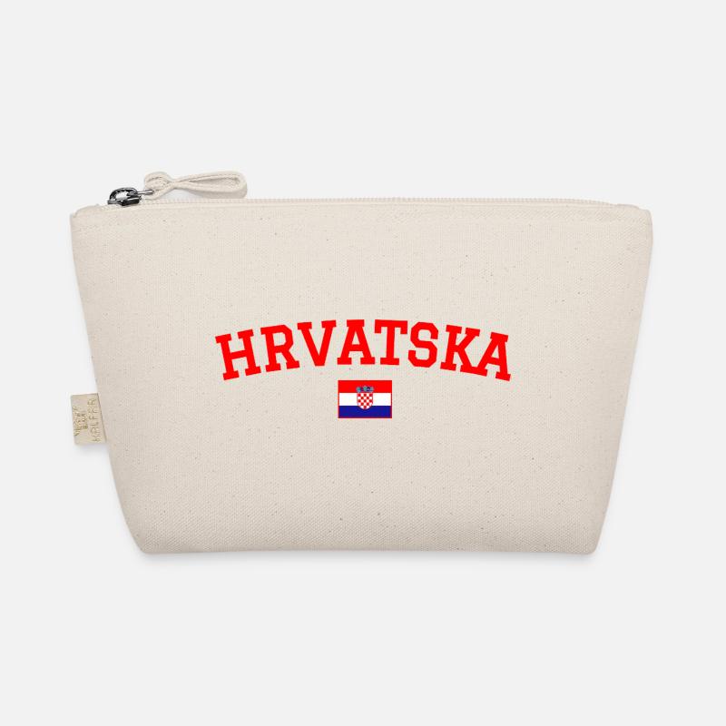 Croatia Flag Design Red Organic Pouch