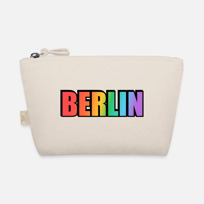 Berlin Rainbow Gradient Letters LGBT Bio-Täschchen