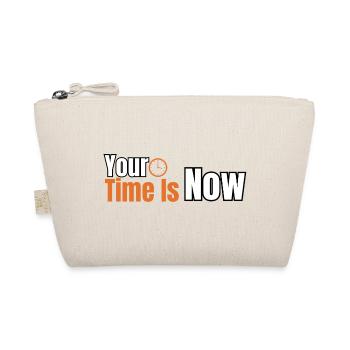 Deine Zeit ist jetzt minimalistischer Motivationstypograph - Bio-Täschchen - Natur - Vorne