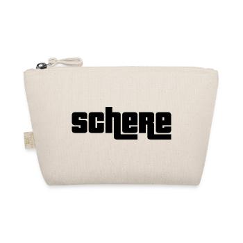 Schere schwarz - Bio-Täschchen - Natur - Vorne