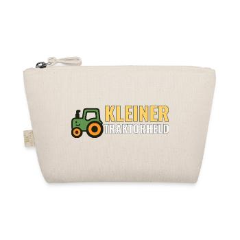 Kleiner Traktorheld – Kinder T‑Shirt Geschenkidee - Bio-Täschchen - Natur - Vorne