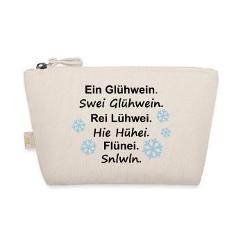 ein Glühwein swei Schneeflocke - Bio-Täschchen - Natur - Vorne