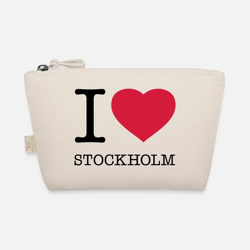 I LOVE STOCKHOLM Sweden Schweden - Bio-Täschchen - Natur
