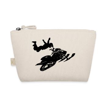 Snowmobil, Snowboarder, Snowboarden - Bio-Täschchen - Natur - Vorne