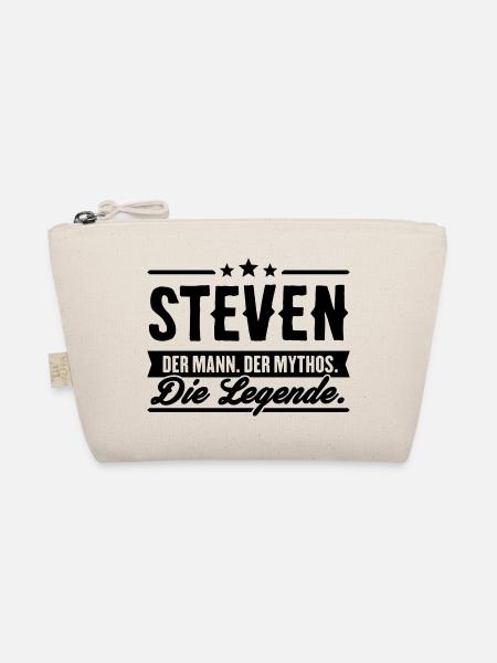 Mann Mythos Legende Steven - Bio-Täschchen - Natur - Vorne