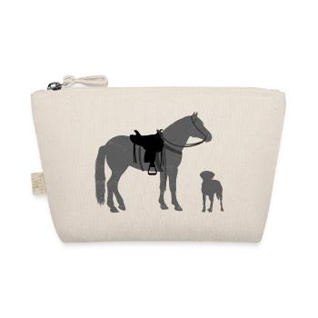 Dog and horse - Western rider - Organic Pouch - nature - Front