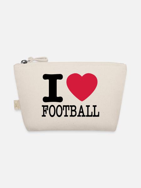 I love football - Organic Pouch - nature