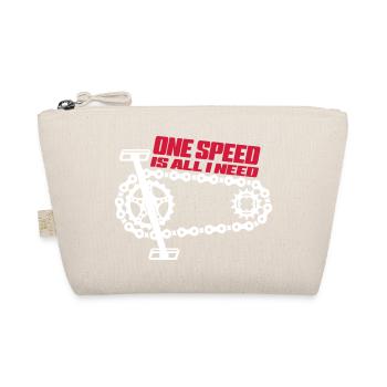 One Speed is all I need - Singelspeed - Bio-Täschchen - Natur - Vorne