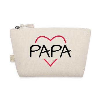 Papa Herz Geschenk Geburtstag Vatertag - Bio-Täschchen - Natur - Vorne