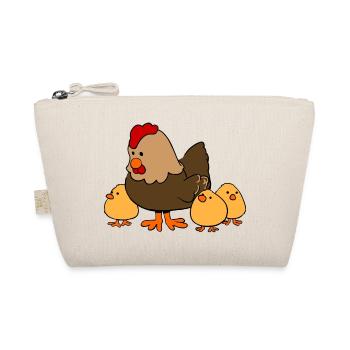 Chicken family - Bio-Täschchen - Natur - Vorne