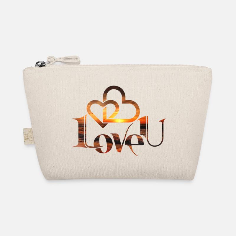 Amour Logo couple romantique coucher de soleil Trousse biologique