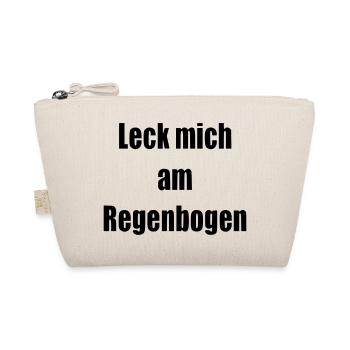 Leck mich am Regenbogen Geschenk Statement - Bio-Täschchen - Natur - Vorne